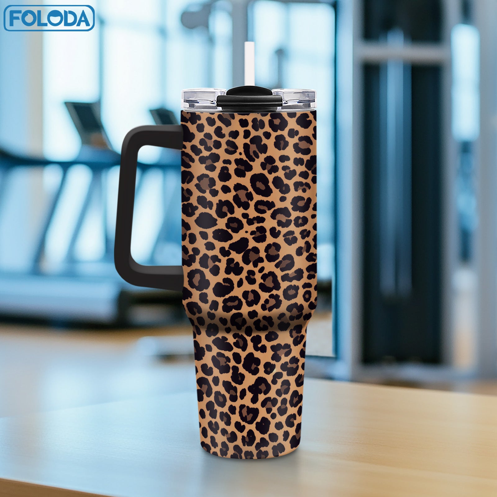 1 Stk 40oz EdelstahlIsolierbecher mit Leopardenmuster Griff Deckel  Strohhalm wiederverwendbare Reisekaffeebecher Geburtstags  Weihnachtsgeschenk fr Damen  Herren Leopardengeschenke fr Leopardenliebhaber Abschlussgeschenk Muttertag Vatertag 